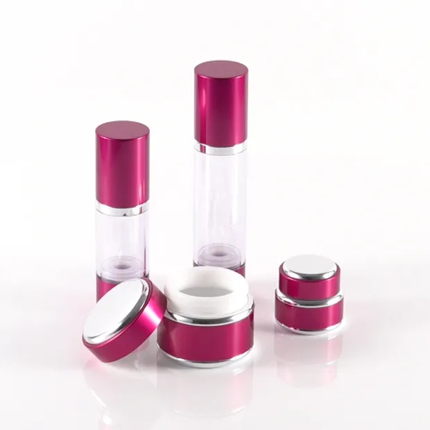15ml 30ml 50ml PP Plastic Wholesale Broken Beads Pearl Essence Cosmetic Packaging Serum Alum Airless Pump Bottle