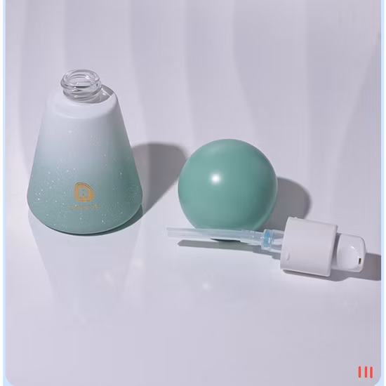 Flacone cosmetico in vetro per fondotinta liquido sferico da 30 ml