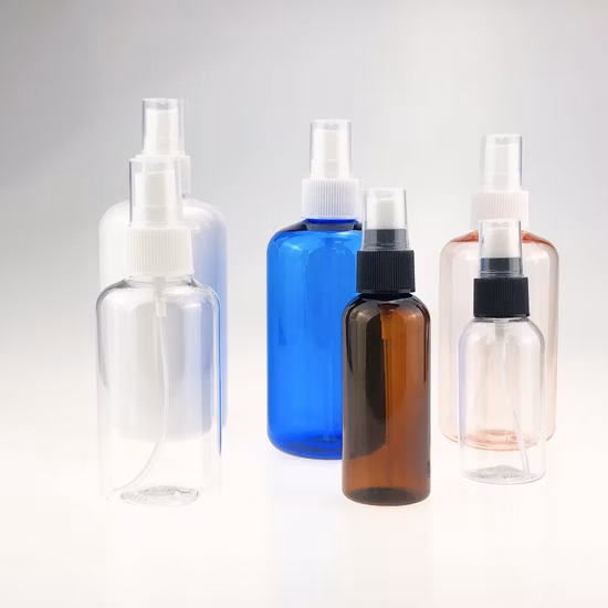 Flacone spray vuoto in plastica da 100 ml, 120 ml, 200 ml, 250 ml per lozione airless per animali domestici, profumo cosmetico/shampoo/igienizzante per le mani/contagocce per olio per capelli, flacone rotondo con pompa per schiuma